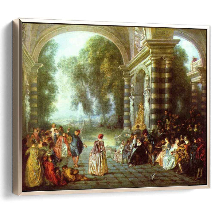 The pleasures of the ball (1714) by Antoine Watteau