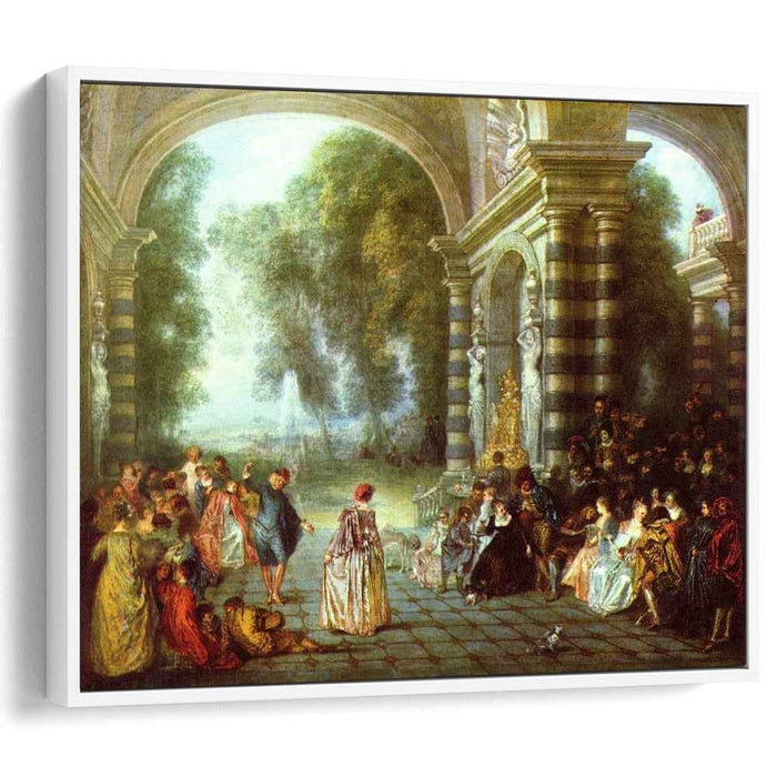 The pleasures of the ball (1714) by Antoine Watteau