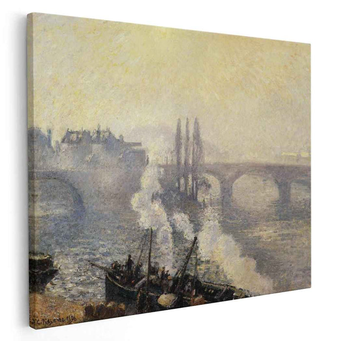 The Pont Corneille, Rouen, Morning Mist by Camille Pissarro