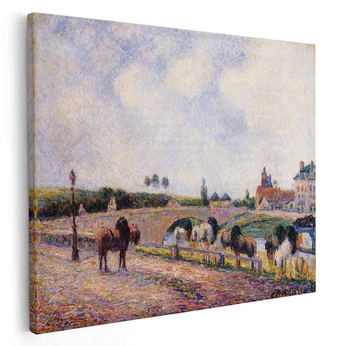 The Pontoise Bridge (1891) by Camille Pissarro