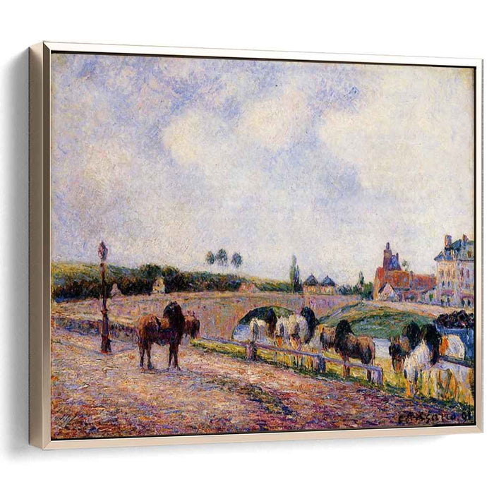 The Pontoise Bridge (1891) by Camille Pissarro