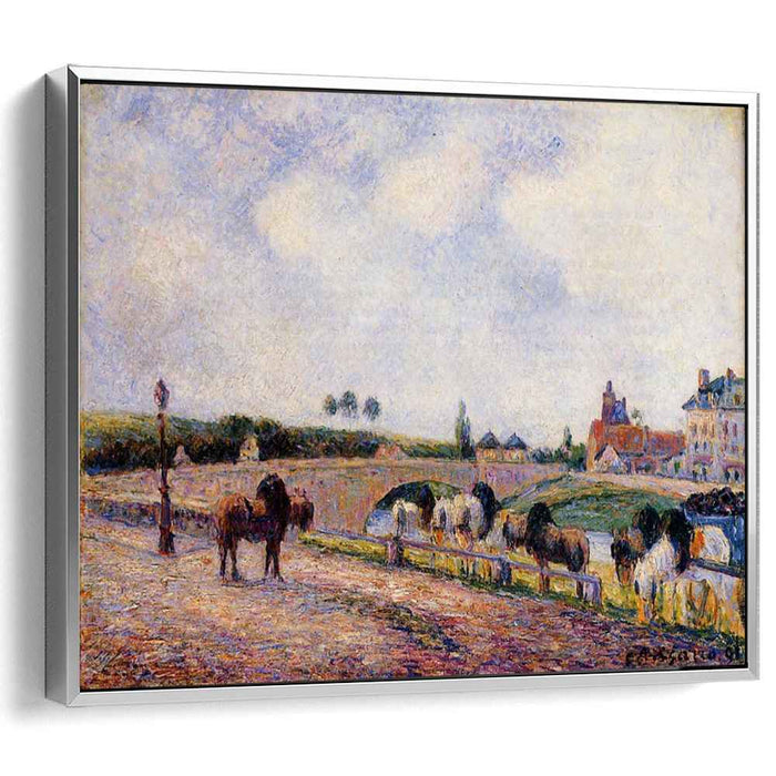 The Pontoise Bridge (1891) by Camille Pissarro