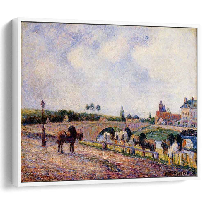 The Pontoise Bridge (1891) by Camille Pissarro