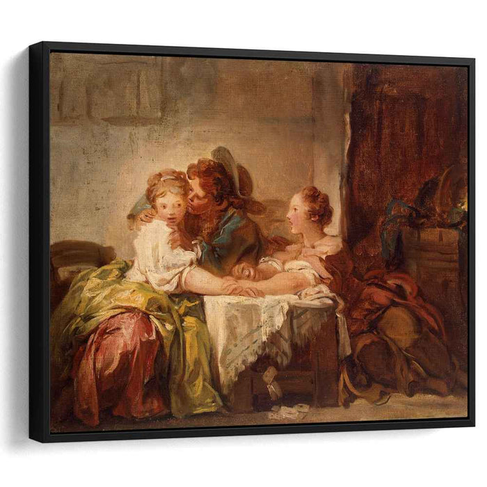 The Prize of a Kiss (1760) by Jean-Honore Fragonard