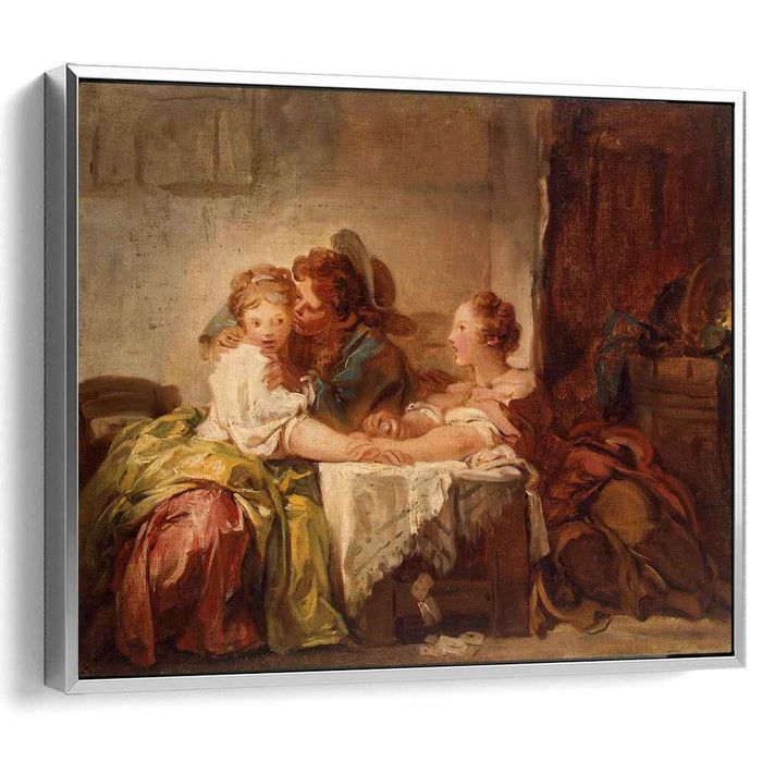 The Prize of a Kiss (1760) by Jean-Honore Fragonard