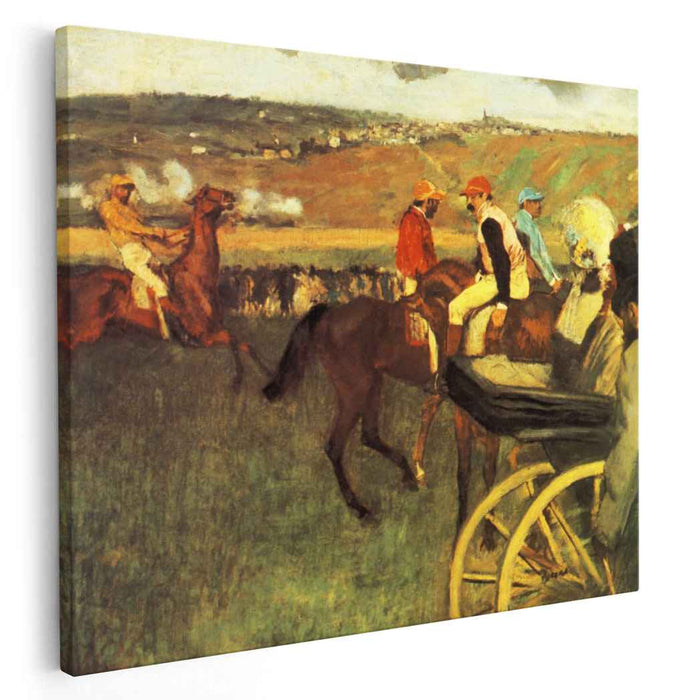 The Racecourse, Amateur Jockeys by Edgar Degas