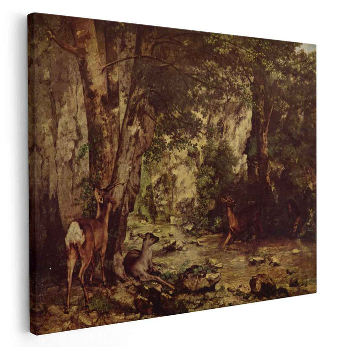 The Return of the Deer to the Stream at Plaisir Fontaine (1866) by Gustave Courbet