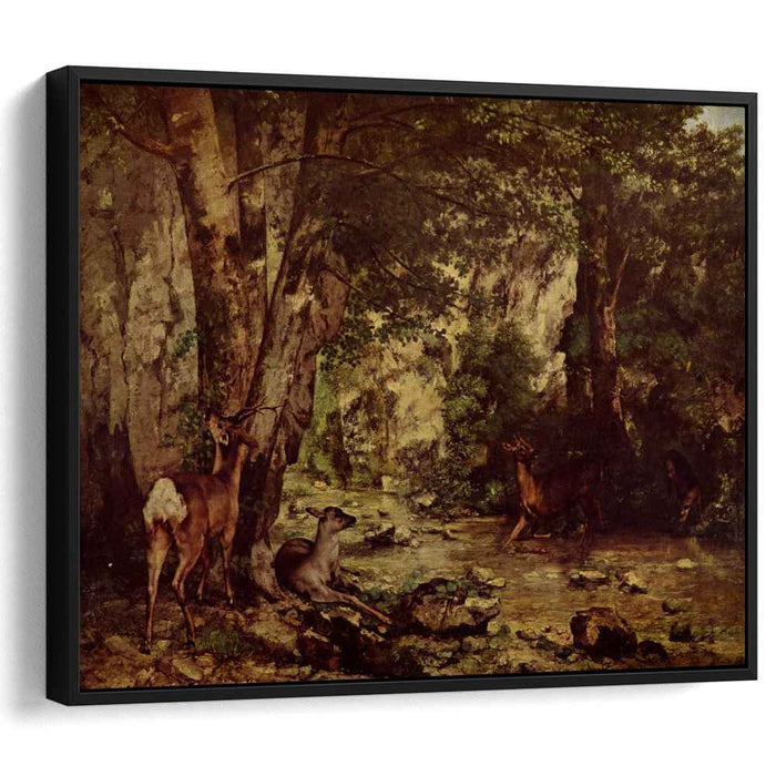 The Return of the Deer to the Stream at Plaisir Fontaine (1866) by Gustave Courbet