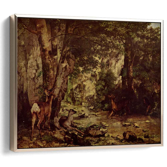 The Return of the Deer to the Stream at Plaisir Fontaine (1866) by Gustave Courbet