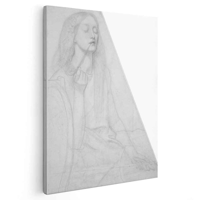 The Return of Tibullus to Delia study for Delia (1853) by Dante Gabriel Rossetti