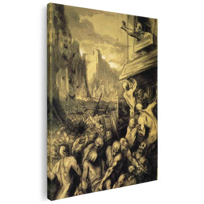 The Riot or Scene of Revolution, or Destruction of Sodome by Honore Daumier