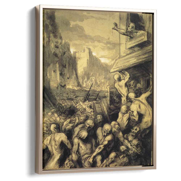 The Riot or Scene of Revolution, or Destruction of Sodome by Honore Daumier