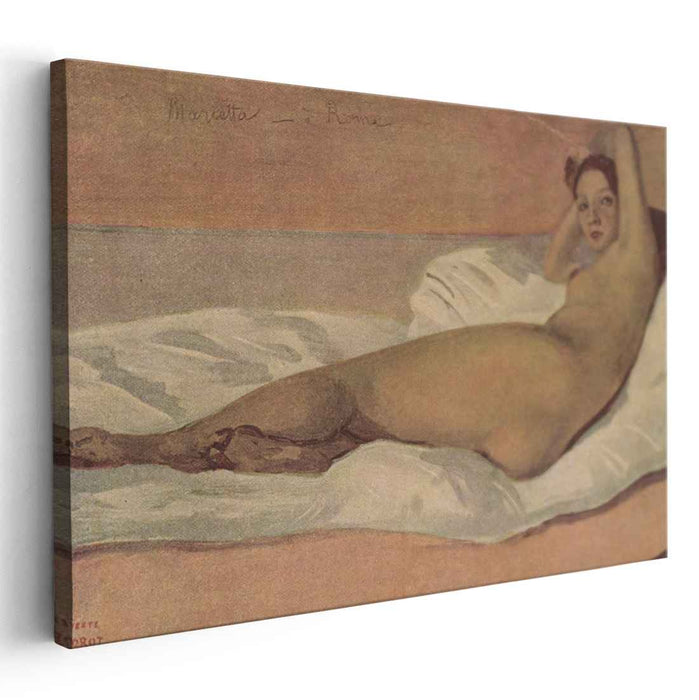 The Roman Odalisque (Marietta) (1843) by Camille Corot