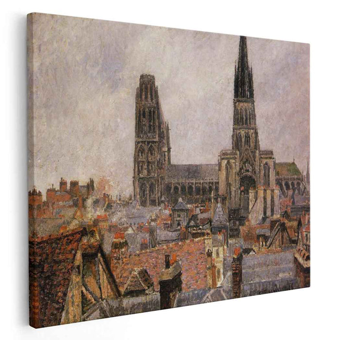 The Roofs of Old Rouen Grey Weather (1896) by Camille Pissarro