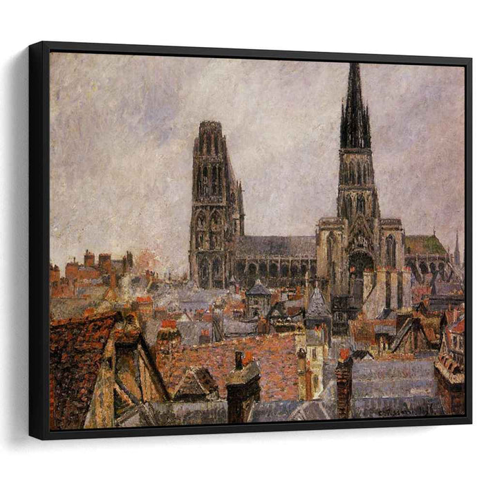 The Roofs of Old Rouen Grey Weather (1896) by Camille Pissarro