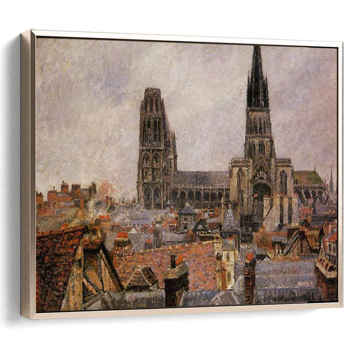The Roofs of Old Rouen Grey Weather (1896) by Camille Pissarro