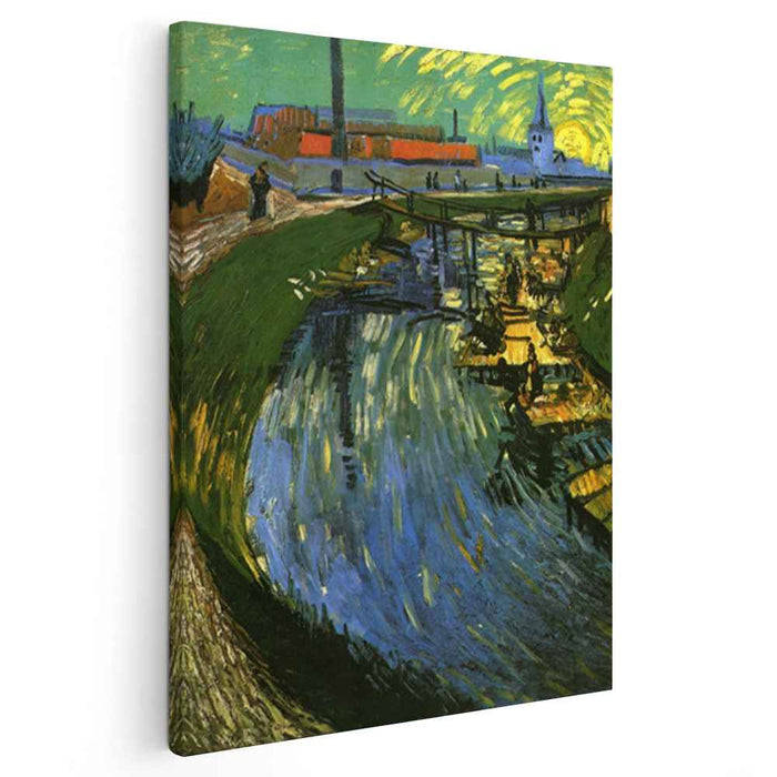 The Roubine du Roi Canal with Washerwomen (1888) by Vincent van Gogh