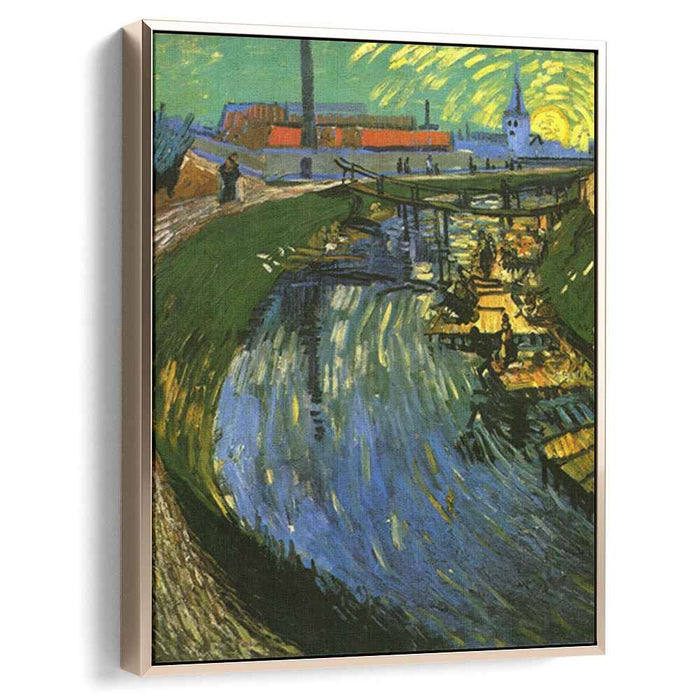 The Roubine du Roi Canal with Washerwomen (1888) by Vincent van Gogh