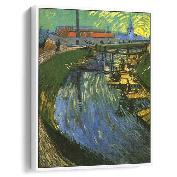 The Roubine du Roi Canal with Washerwomen (1888) by Vincent van Gogh