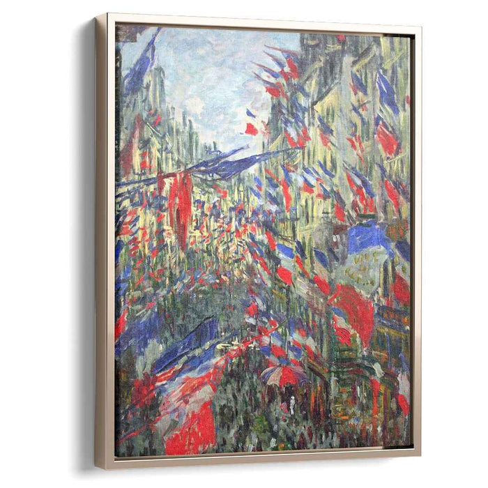 The Rue Montargueil with Flags (1878) by Claude Monet