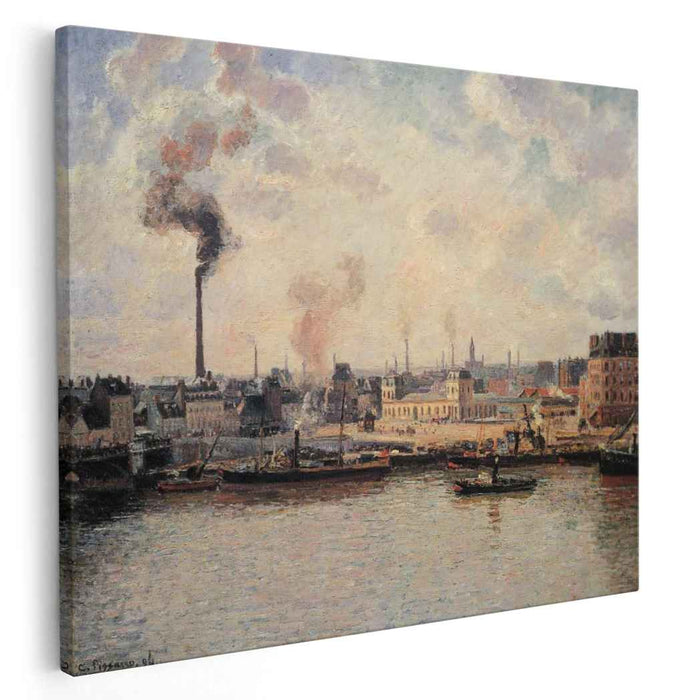 The Saint Sever Quay, Rouen by Camille Pissarro