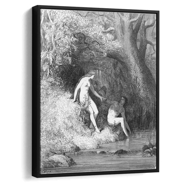 The savoury pulp they chew, and in the rind, Still as they thirsted, scoop the brimming by Gustave Dore