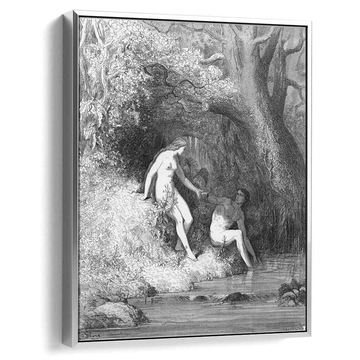 The savoury pulp they chew, and in the rind, Still as they thirsted, scoop the brimming by Gustave Dore