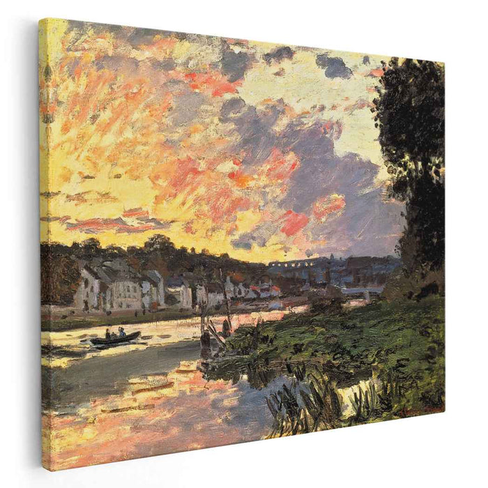 The Seine at Bougival in the Evening (1869) by Claude Monet