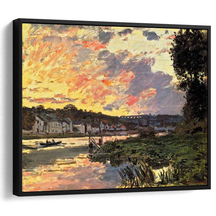 The Seine at Bougival in the Evening (1869) by Claude Monet