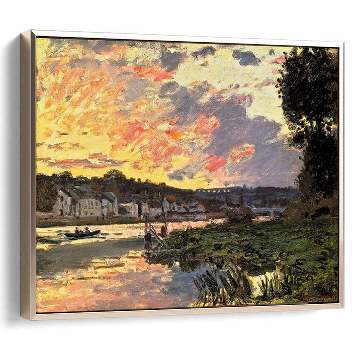 The Seine at Bougival in the Evening (1869) by Claude Monet