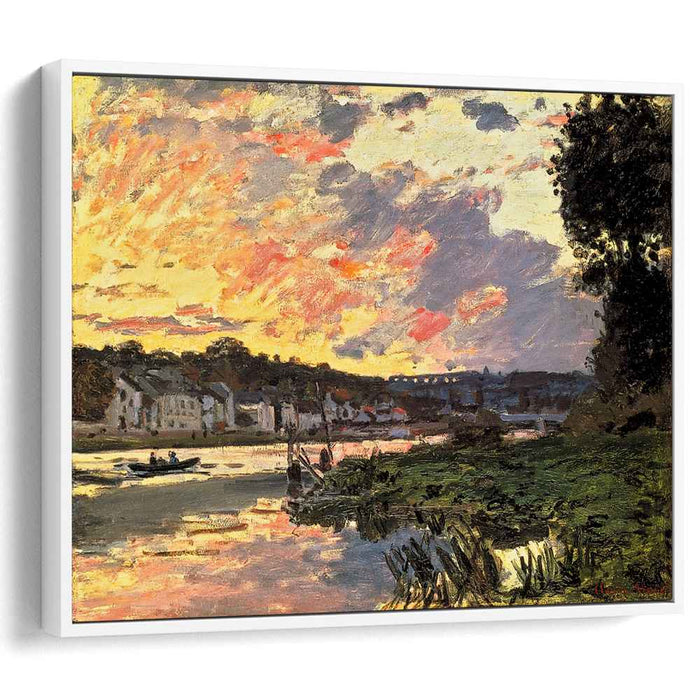 The Seine at Bougival in the Evening (1869) by Claude Monet