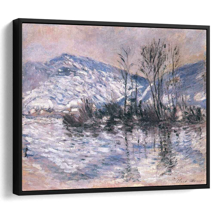 The Seine at Port Villez, Snow Effect 02 by Claude Monet
