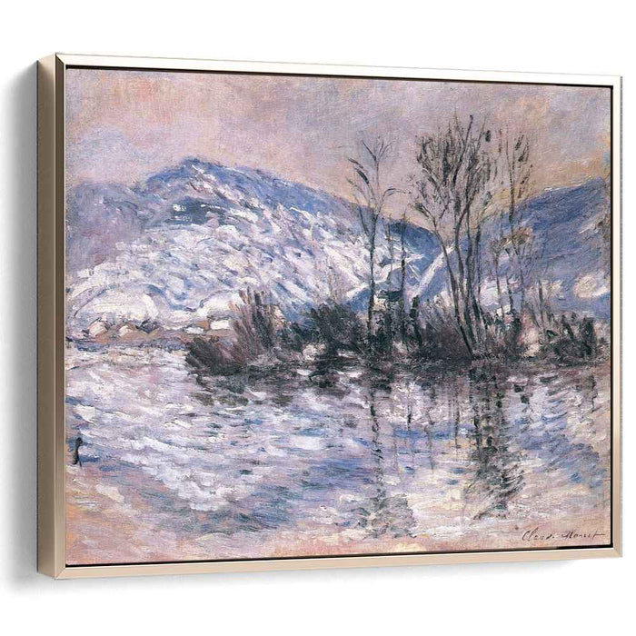 The Seine at Port Villez, Snow Effect 02 by Claude Monet
