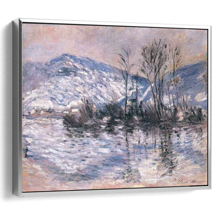 The Seine at Port Villez, Snow Effect 02 by Claude Monet