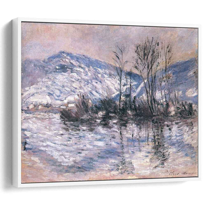 The Seine at Port Villez, Snow Effect 02 by Claude Monet