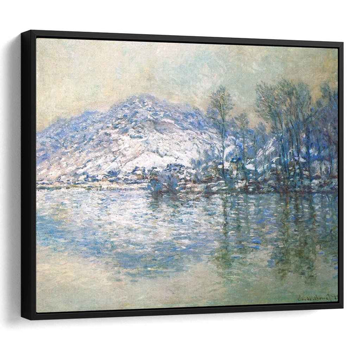 The Seine at Port Villez, Snow Effect by Claude Monet