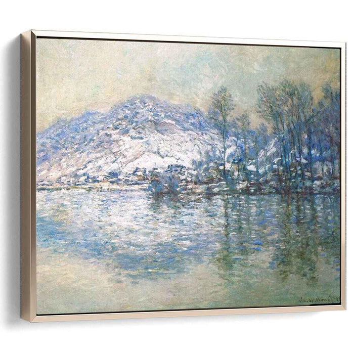 The Seine at Port Villez, Snow Effect by Claude Monet