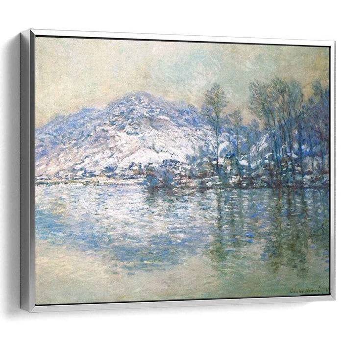The Seine at Port Villez, Snow Effect by Claude Monet