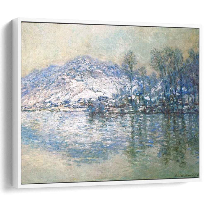 The Seine at Port Villez, Snow Effect by Claude Monet