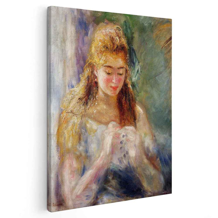 A Needlewoman (1876) by Pierre-Auguste Renoir