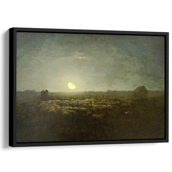 The sheep pen, moonlight by Jean-Francois Millet