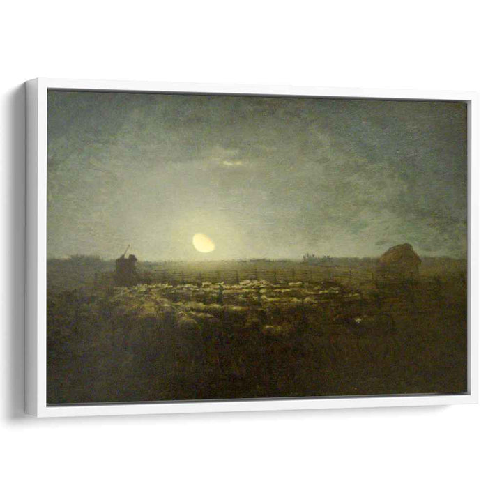 The sheep pen, moonlight by Jean-Francois Millet