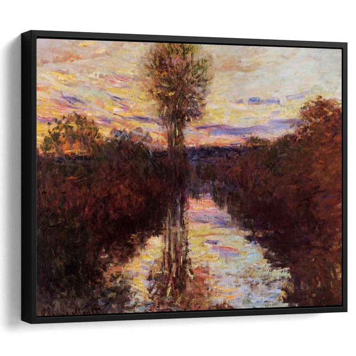 The Small Arm of the Seine at Mosseaux, Evening by Claude Monet