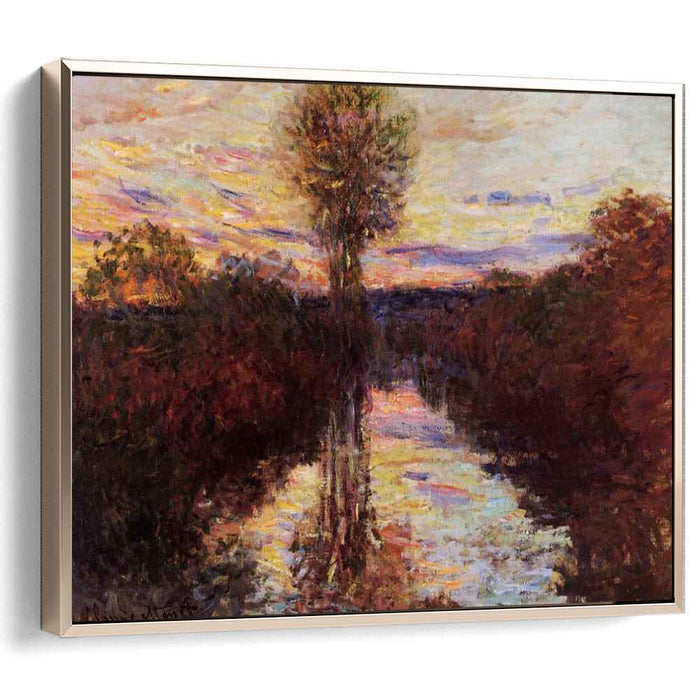The Small Arm of the Seine at Mosseaux, Evening by Claude Monet