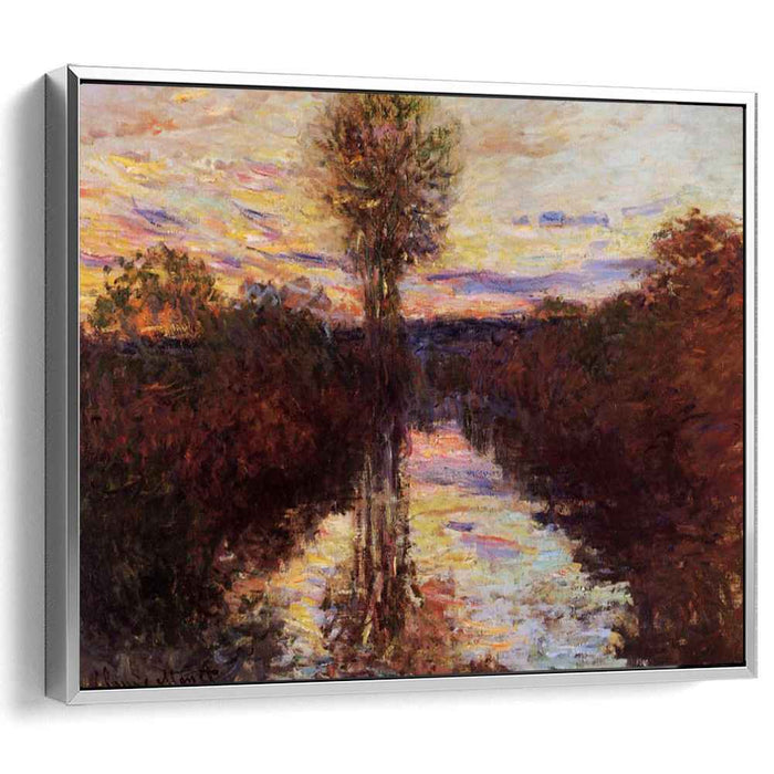 The Small Arm of the Seine at Mosseaux, Evening by Claude Monet