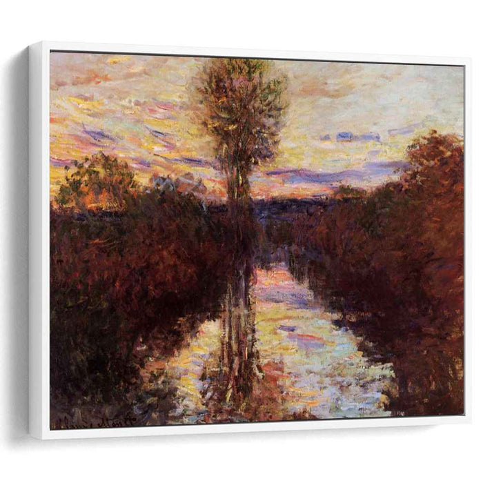 The Small Arm of the Seine at Mosseaux, Evening by Claude Monet