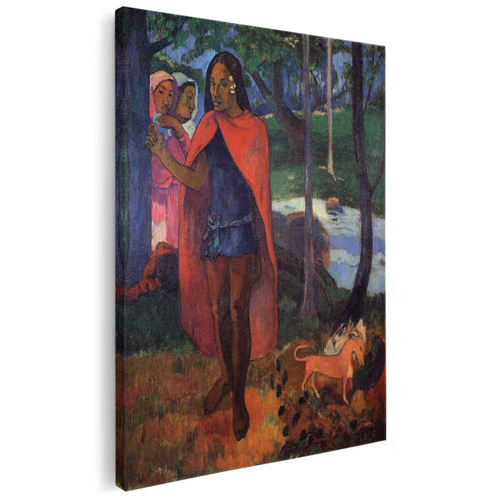 The Sorcerer of Hiva Oa (Marquesan Man in the Red Cape) (1902) by Paul Gauguin