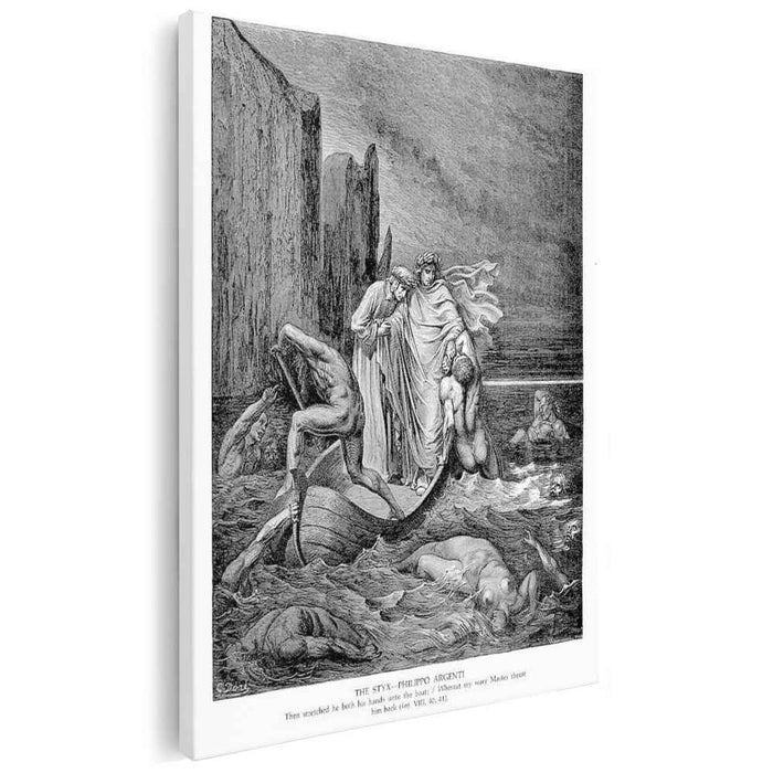 The Styx--Philippo Argenti by Gustave Dore