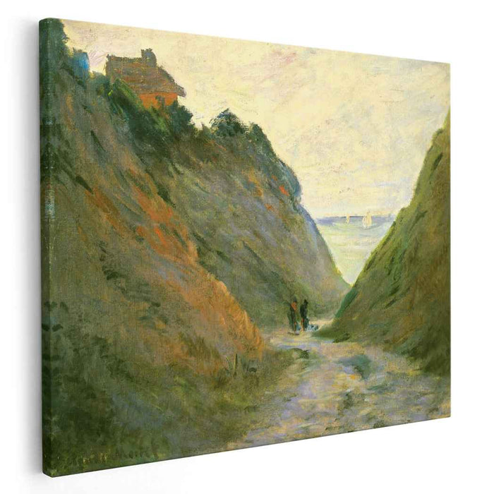 The Sunken Road in the Cliff at Varangeville (1882) by Claude Monet