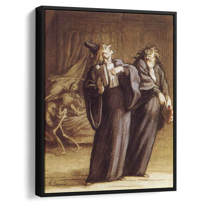 The Two Doctors and Death by Honore Daumier